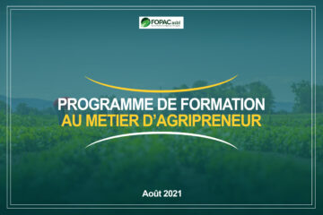 PROGRAMME DE FORMATION AU METIER D’AGRIPRENEUR